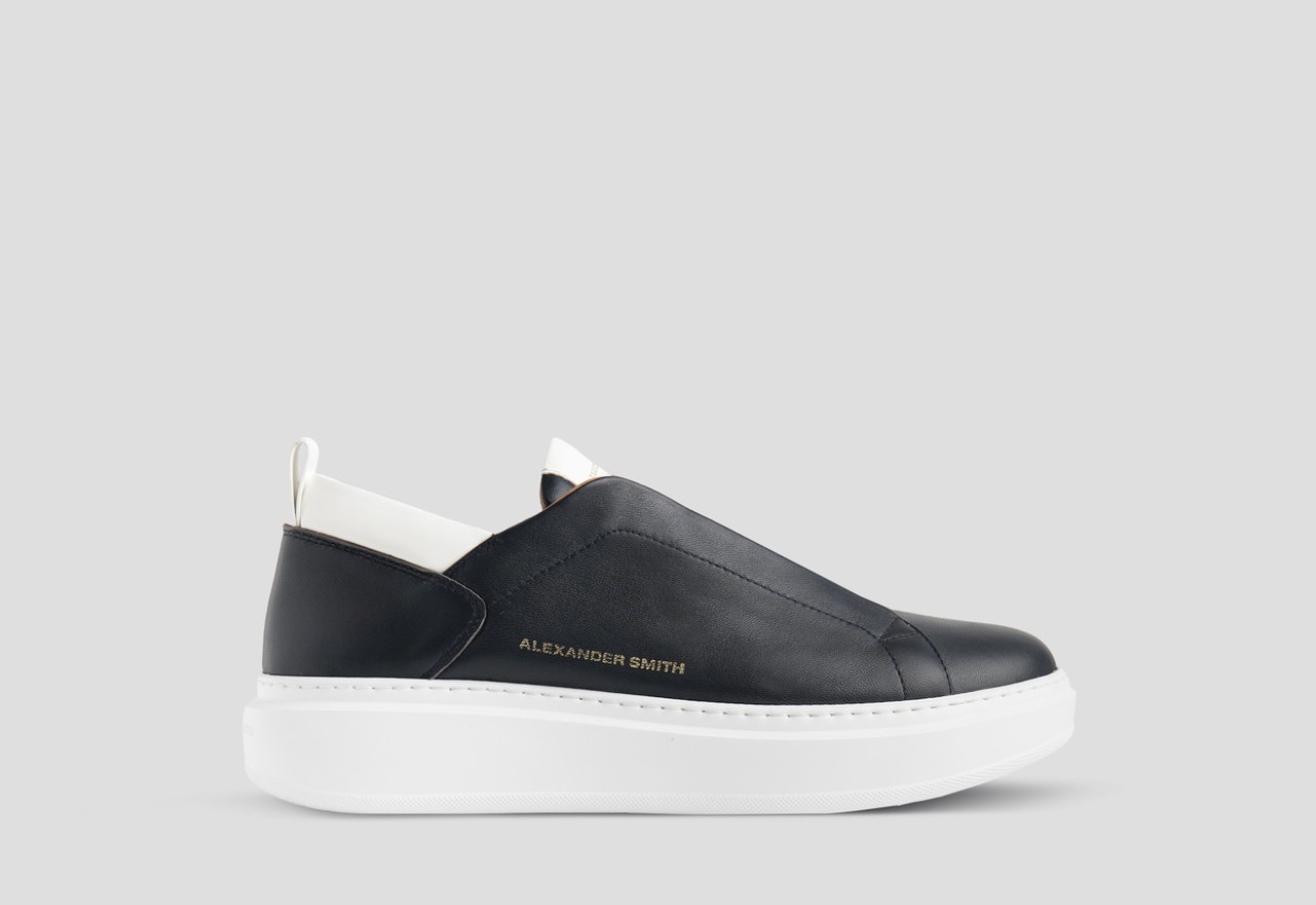 WEMBLEY SLIP-ON MAN BLACK WHITE