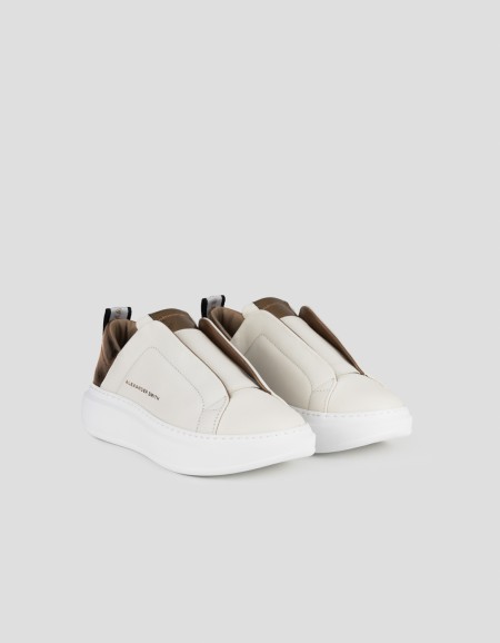 WEMBLEY SLIP-ON WOMAN OFF WHITE BRONZE