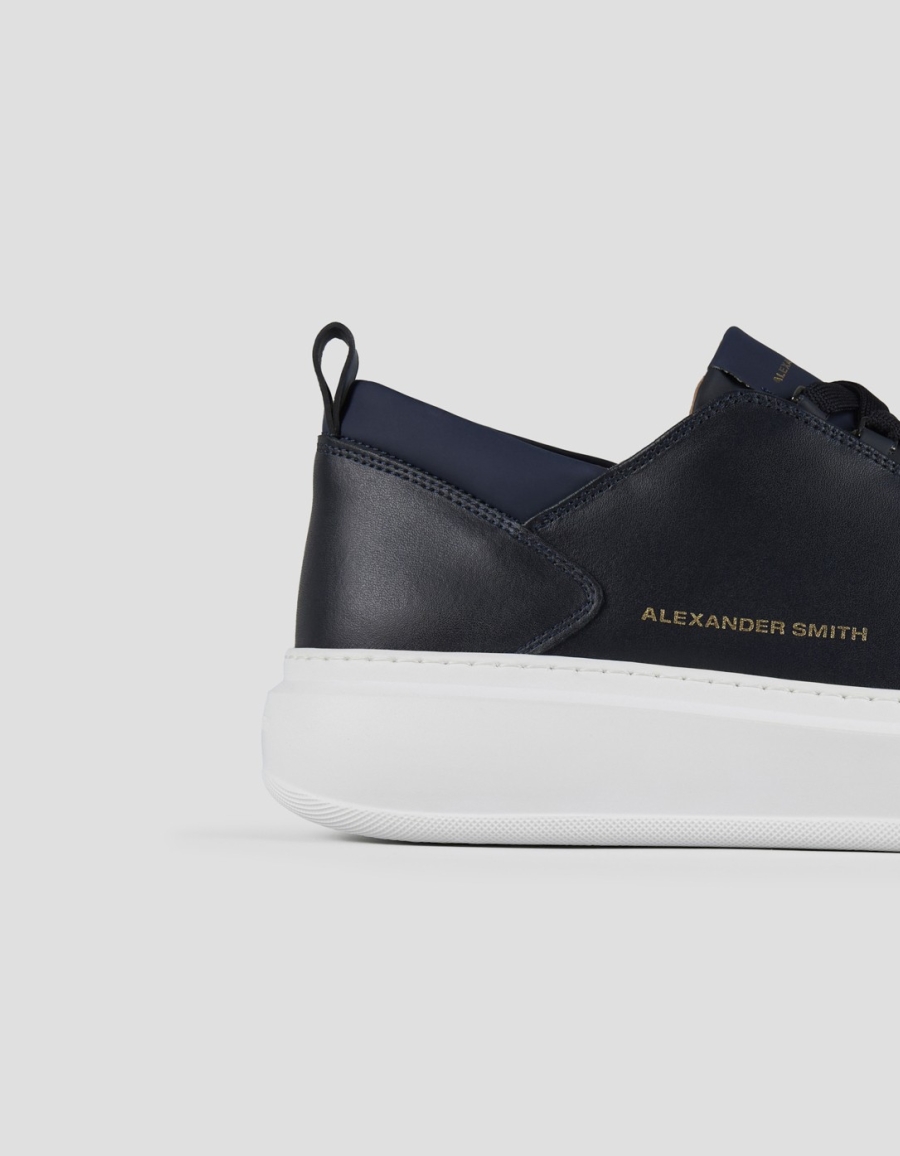 Sneakers Alexander Smith wembley man in smooth blue leather - 2