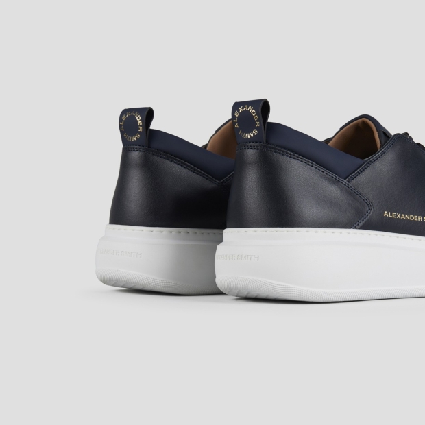 Sneakers Alexander Smith wembley man in smooth blue leather - 4