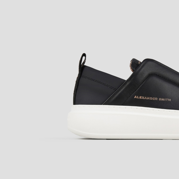 Sneakers Alexander Smith wembley slip-on woman in black leather - 2