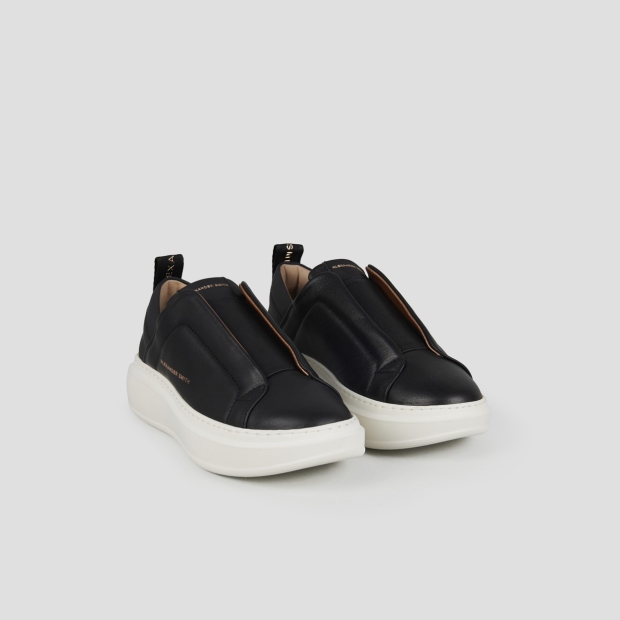 Sneakers Alexander Smith wembley slip-on woman in black leather - 3