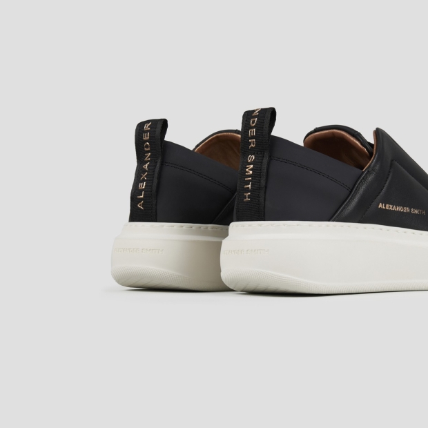Sneakers Alexander Smith wembley slip-on woman in black leather - 4