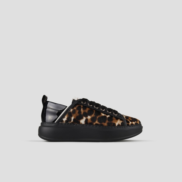 Sneakers Alexander Smith wembley woman in spotted pony with black leather heel and black sole - 1