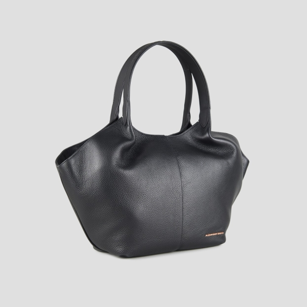 Sneakers Alexander Smith rachel medium shoulder bag in black tumbled leather - 3