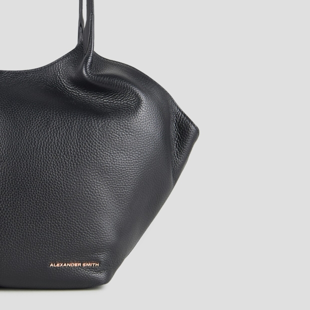 Sneakers Alexander Smith rachel medium shoulder bag in black tumbled leather - 5