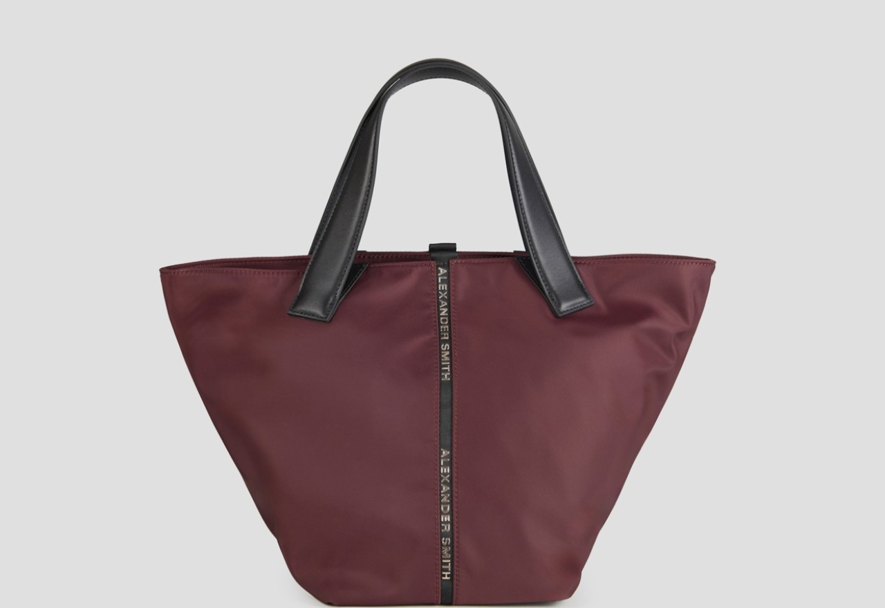 Sneakers Alexander Smith lauren medium handbag with shoulder strap in bordeaux nylon - 1