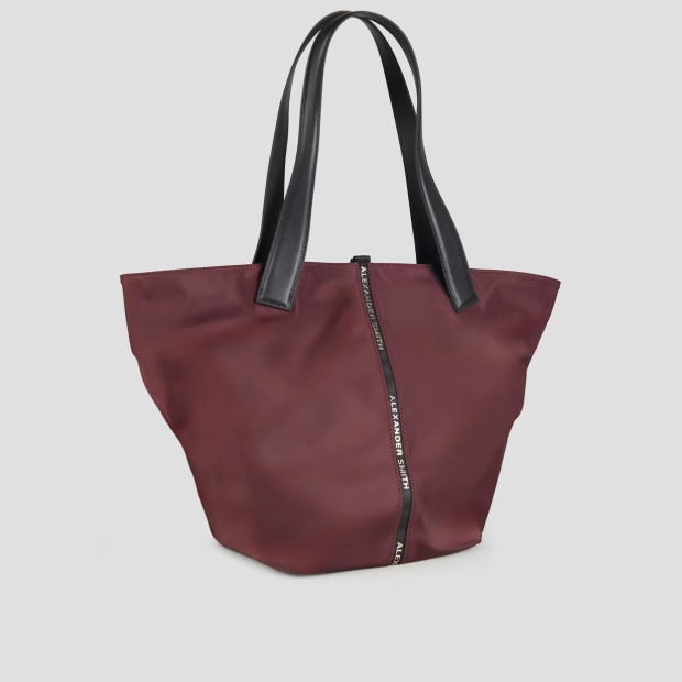 Sneakers Alexander Smith lauren large shoulder bag in bordeaux nylon - 3