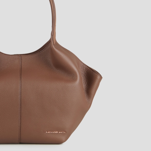 Sneakers Alexander Smith rachel medium shoulder bag in brown tumbled leather - 5