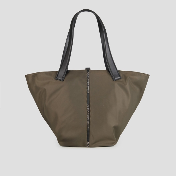 Sneakers Alexander Smith lauren large shoulder bag in military green nylon - 4