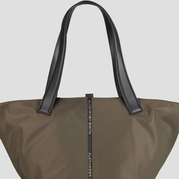 Sneakers Alexander Smith lauren large shoulder bag in military green nylon - 5