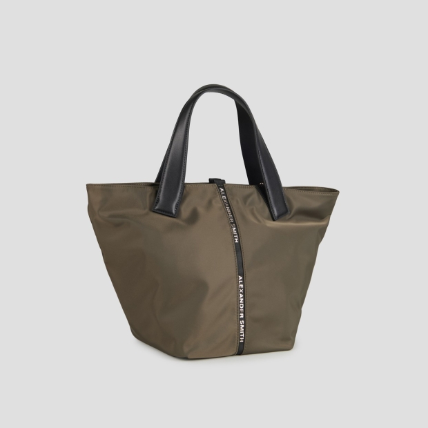 Sneakers Alexander Smith lauren medium handbag with shoulder strap in military green nylon - 3