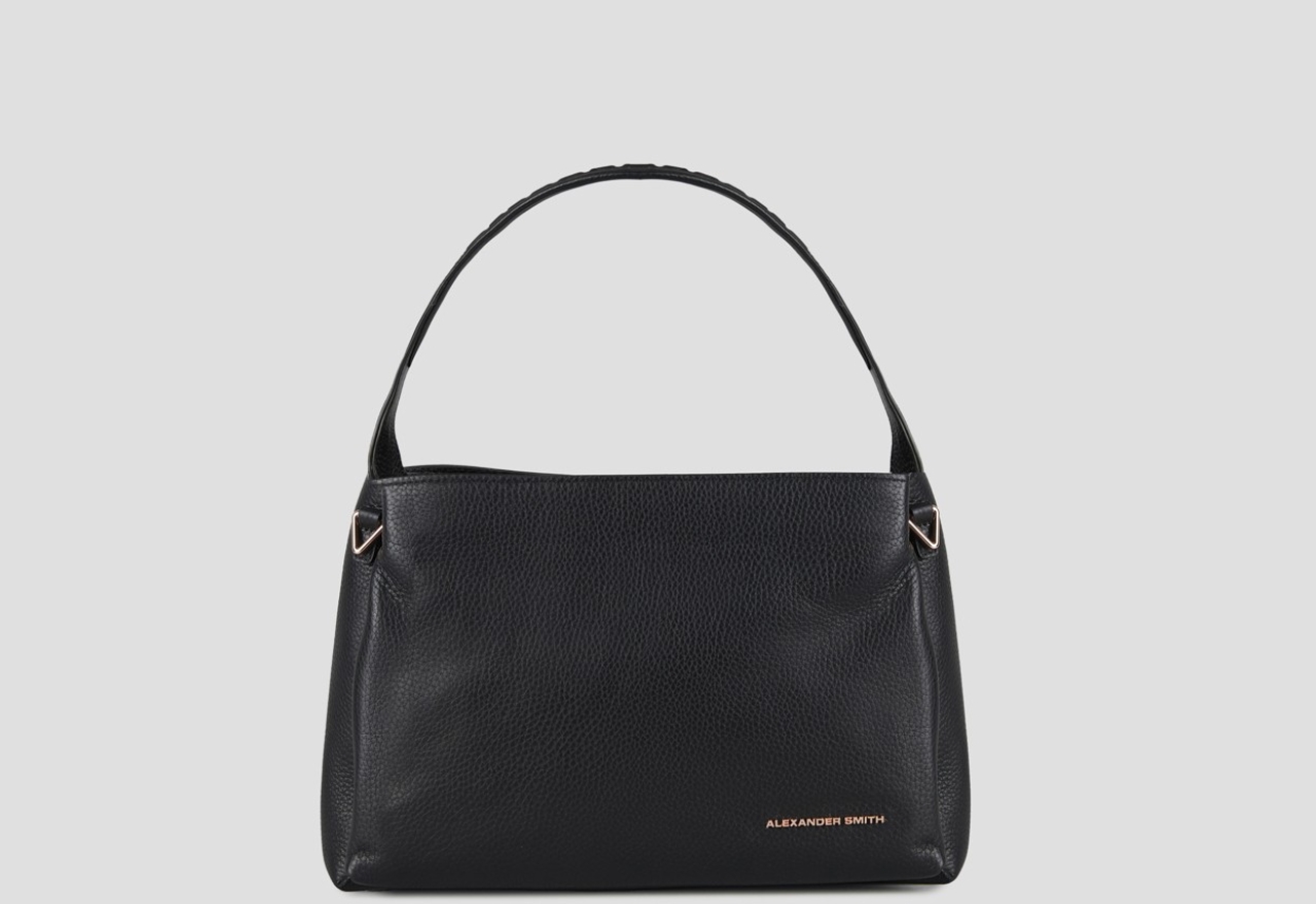 Sneakers Alexander Smith cindy shoulder bag with shoulder strap in black tumbled leather - 1