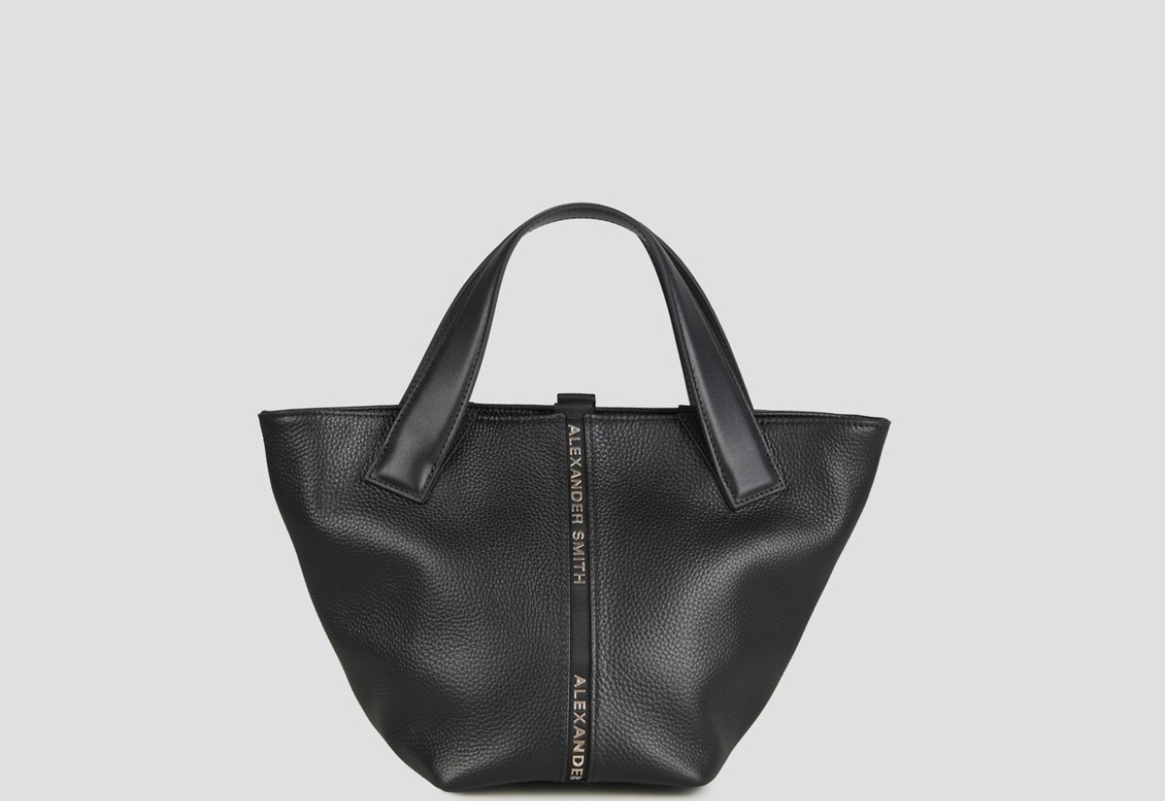 Sneakers Alexander Smith lauren small handbag with shoulder strap in black tumbled leather - 1