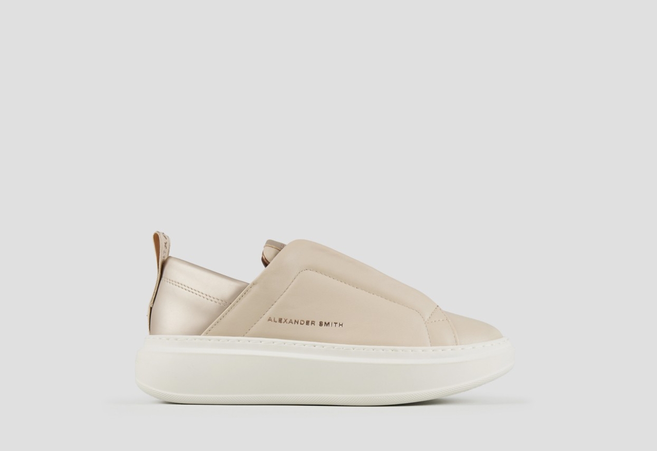 Sneakers Alexander Smith wembley slip-on woman in beige leather - 1