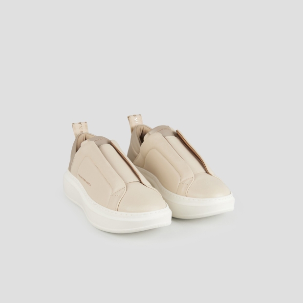 Sneakers Alexander Smith wembley slip-on woman in beige leather - 3