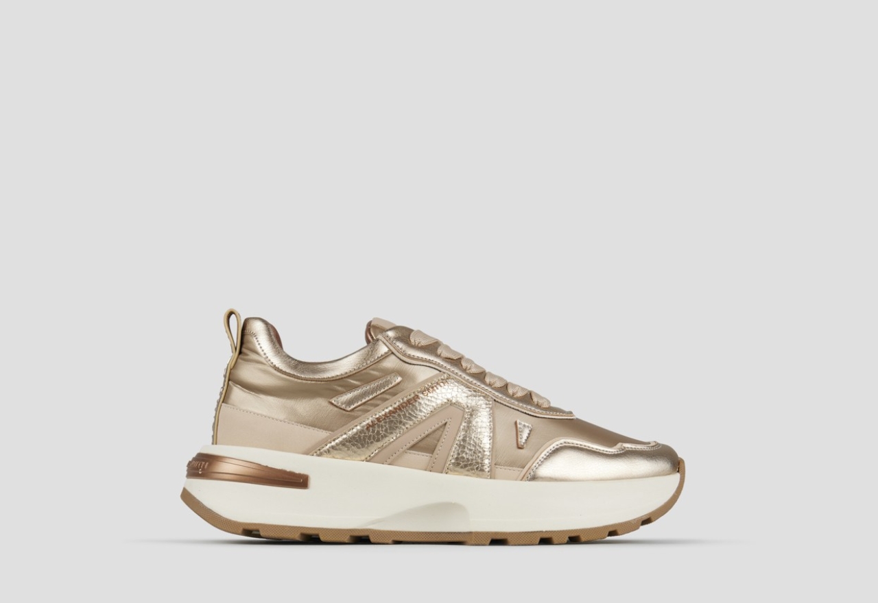 Sneakers Alexander Smith liverpool woman in light gold nylon and laminated - 1