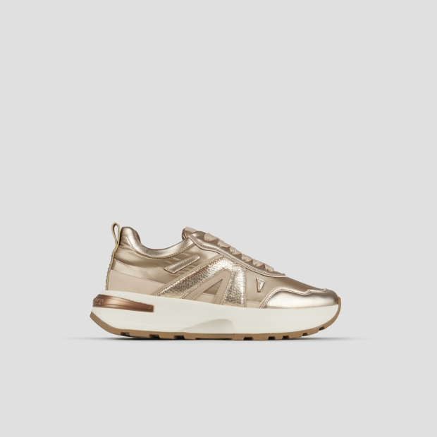 Sneakers Alexander Smith liverpool woman in light gold nylon and laminated - 1