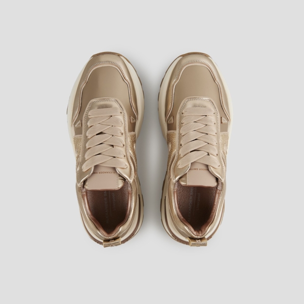 Sneakers Alexander Smith liverpool woman in light gold nylon and laminated - 5