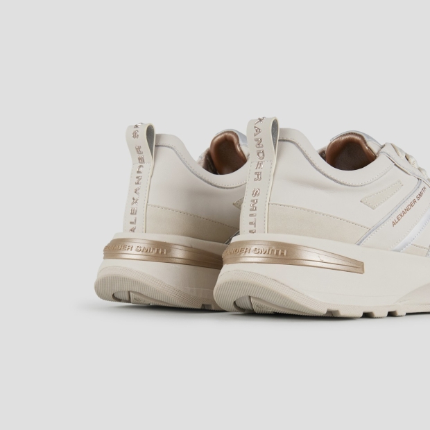 Sneakers Alexander Smith liverpool woman in ivory leather and matte mirror - 4
