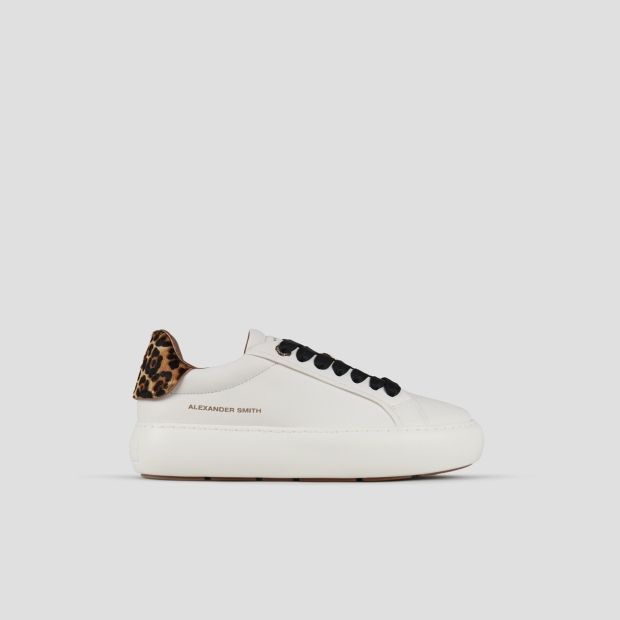 Sneakers Alexander Smith soho woman in soft white leather and spotted pony heel - 1