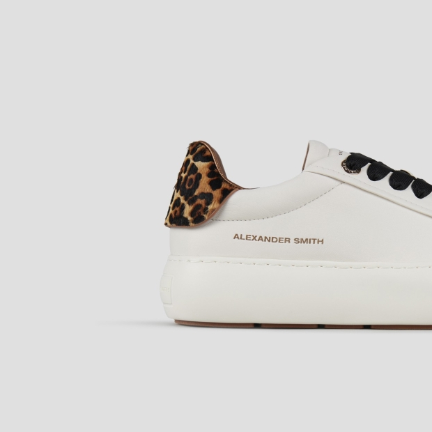Sneakers Alexander Smith soho woman in soft white leather and spotted pony heel - 2