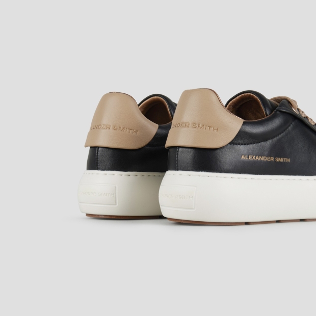 Sneakers Alexander Smith soho woman in soft black leather and beige details - 4
