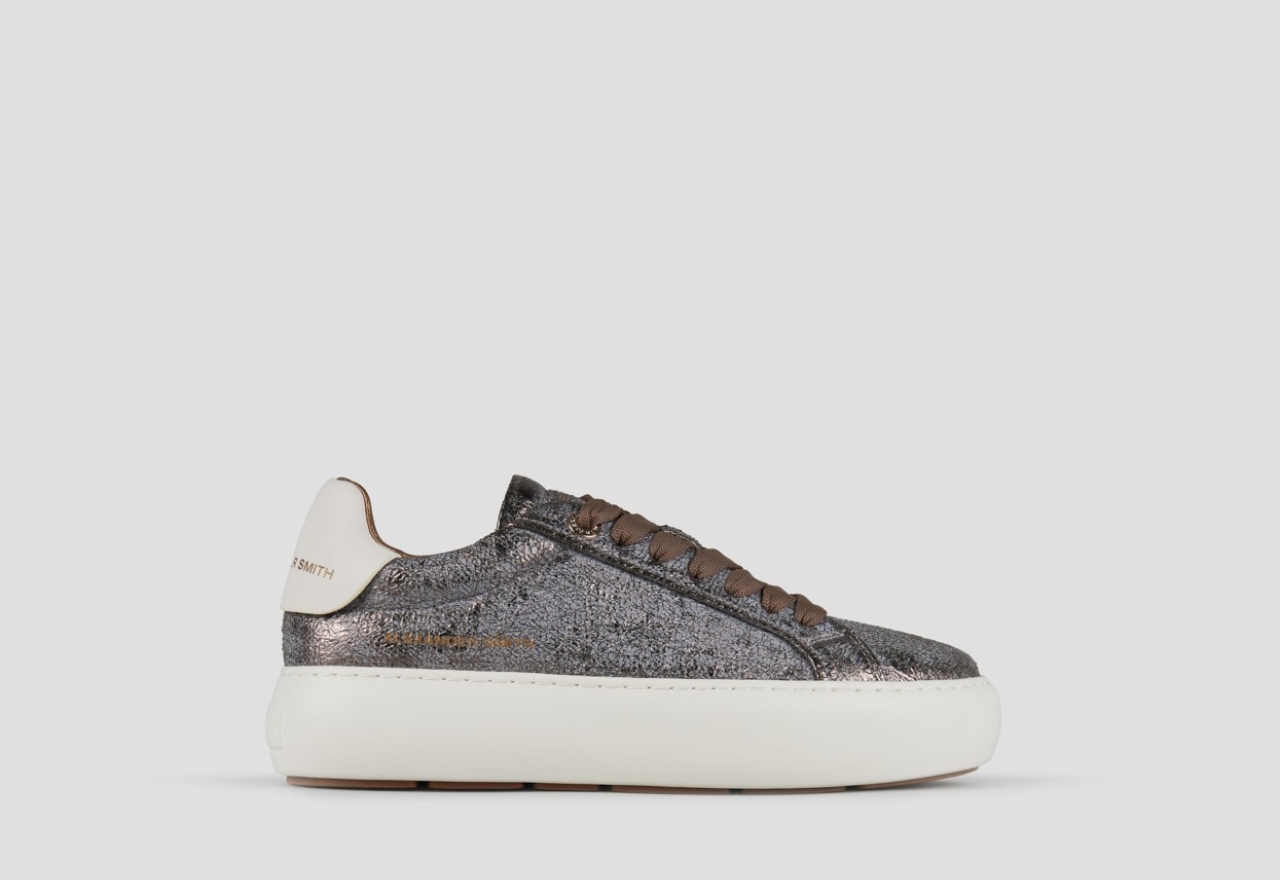 Sneakers Alexander Smith soho woman in bronze laminated cracklè leather and white heel - 1