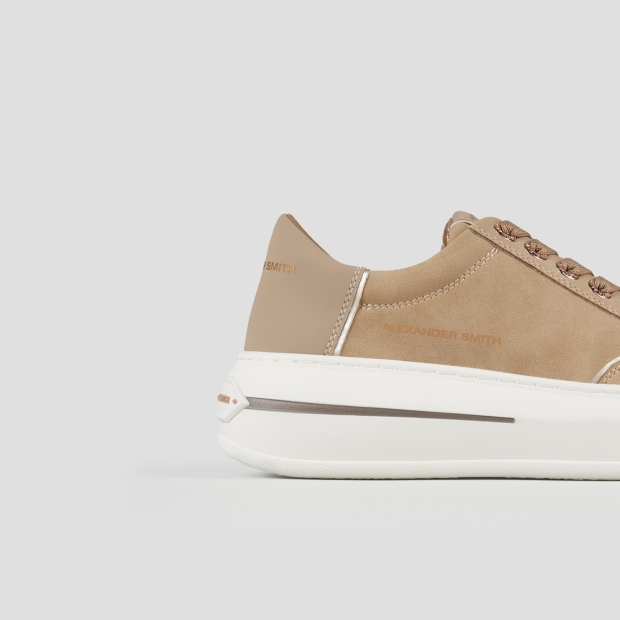 Sneakers Alexander Smith lancaster woman in cognac suede and rubberized leather heel - 2