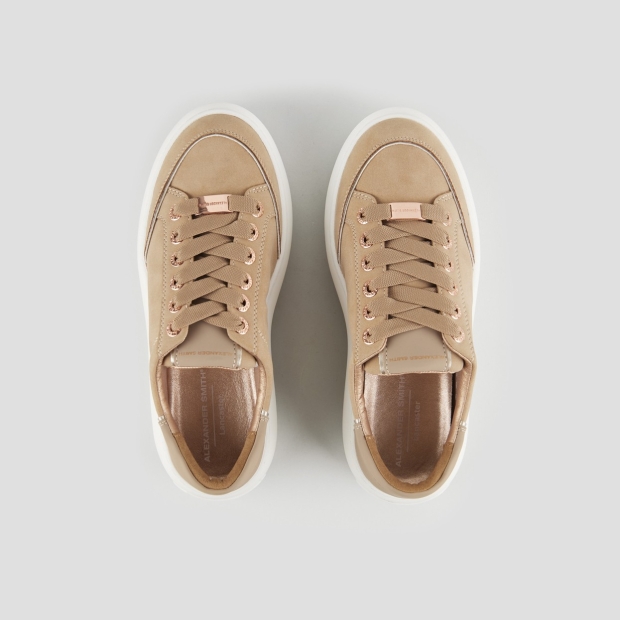 Sneakers Alexander Smith lancaster woman in cognac suede and rubberized leather heel - 5