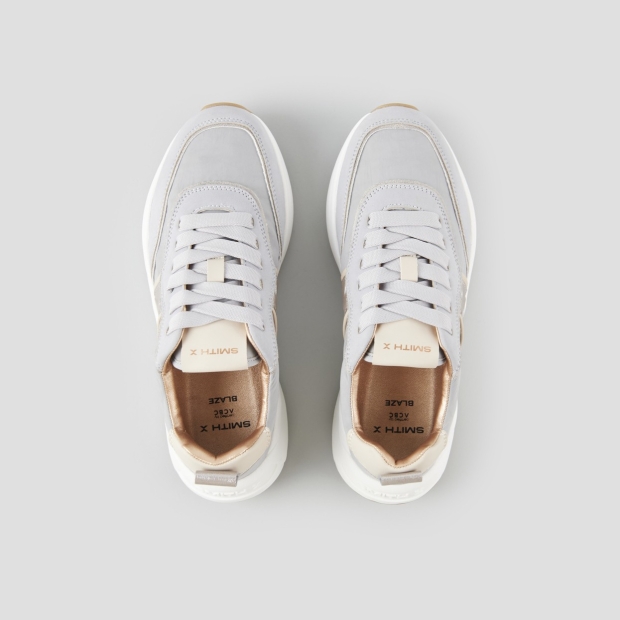 Sneakers Alexander Smith blaze woman in avio nylon and silver laminated details - 5