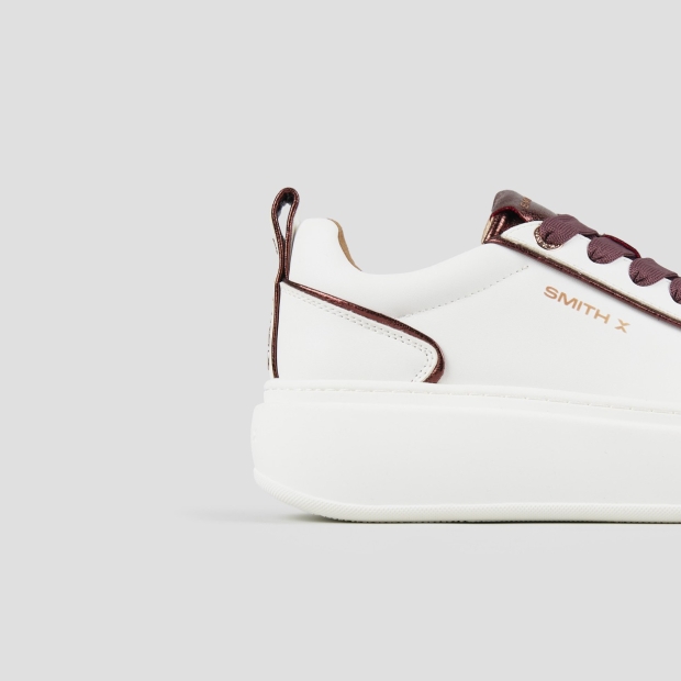Sneakers Alexander Smith stone woman in white and bordeaux laminated details - 2