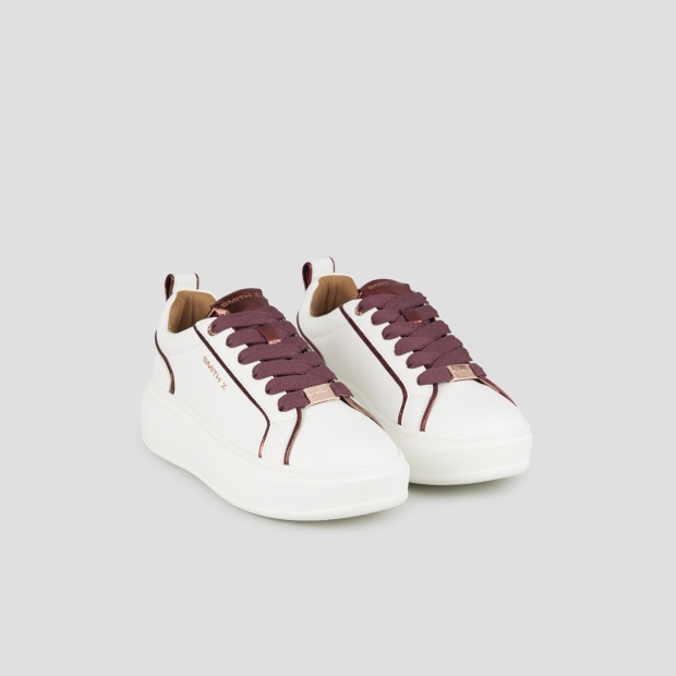 Sneakers Alexander Smith stone woman in white and bordeaux laminated details - 3