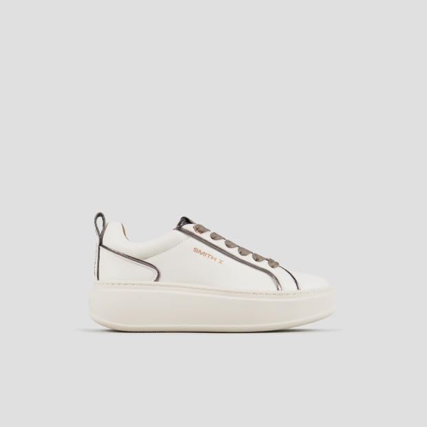 Sneakers Alexander Smith stone woman in white and silver laminated details - 1