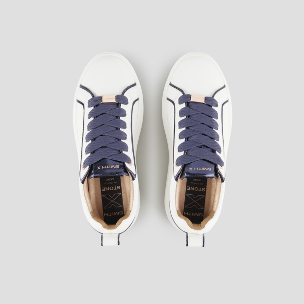 Sneakers Alexander Smith stone woman in white and blue laminated details - 5