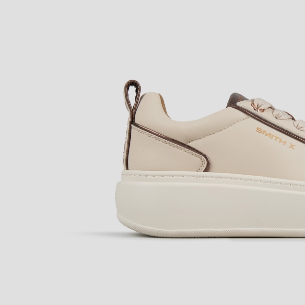 Sneakers Alexander Smith stone woman in ivory and bronze laminated details - 2
