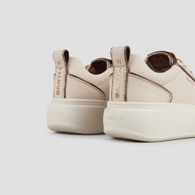Sneakers Alexander Smith stone woman in ivory and bronze laminated details - 4