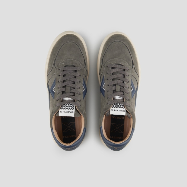 Sneakers Alexander Smith ocean man in grey suede and blue details - 5