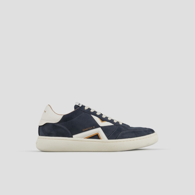 Sneakers Alexander Smith ocean man in blue suede and white details - 1