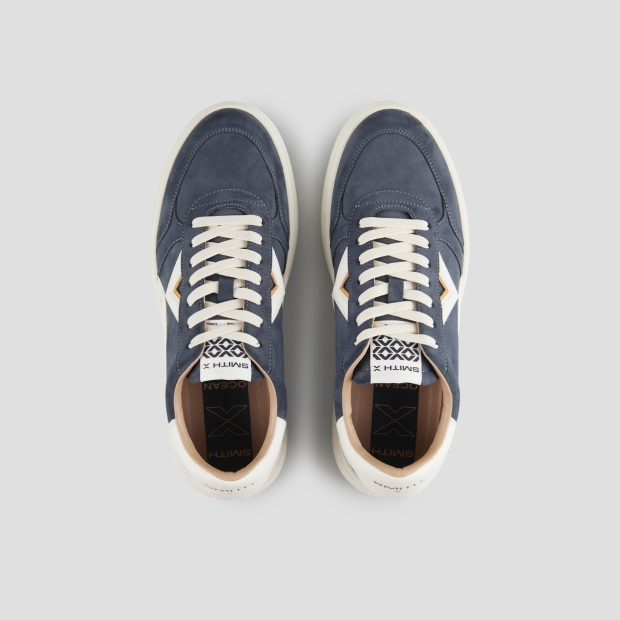 Sneakers Alexander Smith ocean man in blue suede and white details - 5