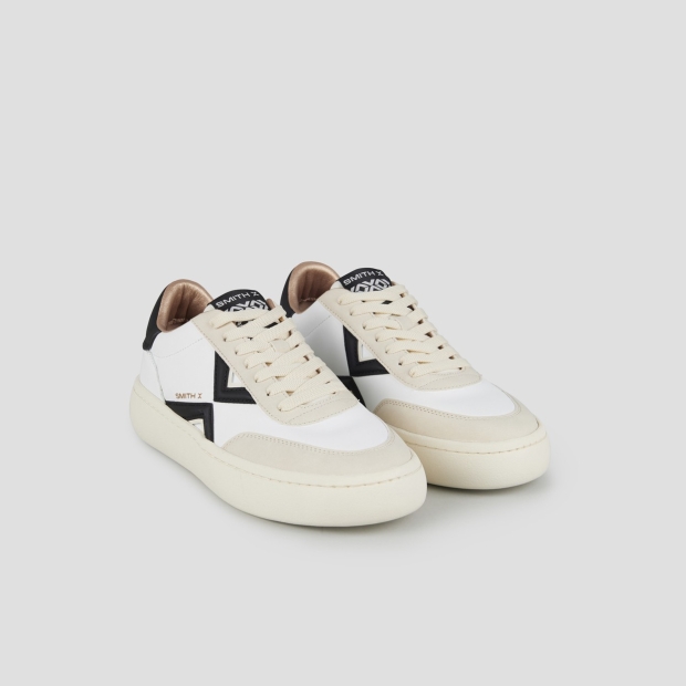 Sneakers Alexander Smith ocean woman in white with black side logo and heel - 3