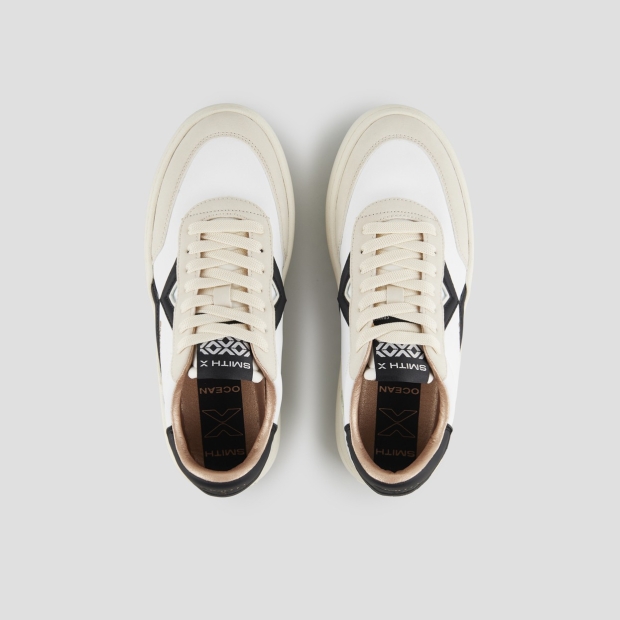 Sneakers Alexander Smith ocean woman in white with black side logo and heel - 5