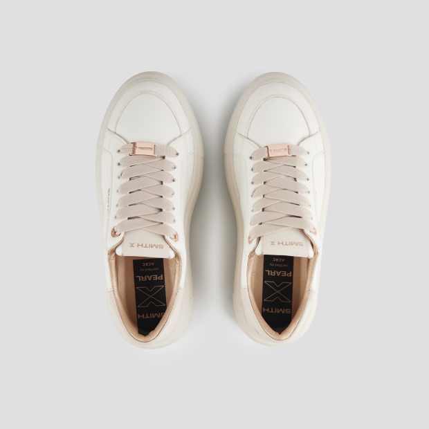 Sneakers Alexander Smith pearl woman in white and cream heel - 5