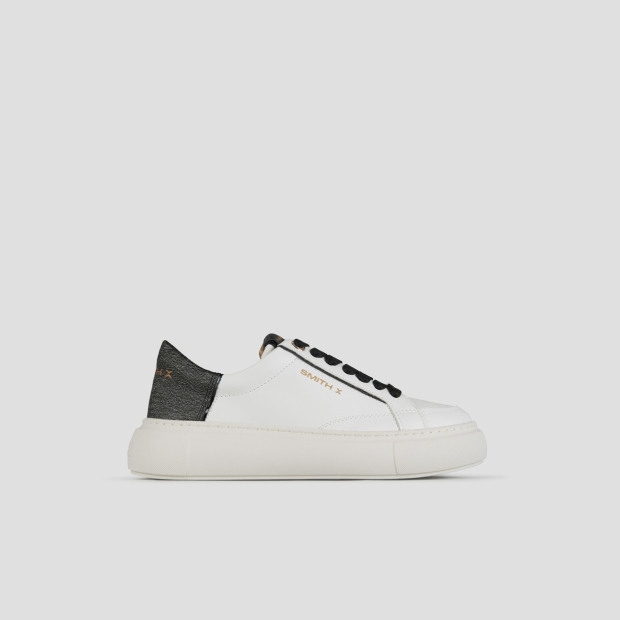 Sneakers Alexander Smith pearl woman in white and black glitter laminated heel - 1