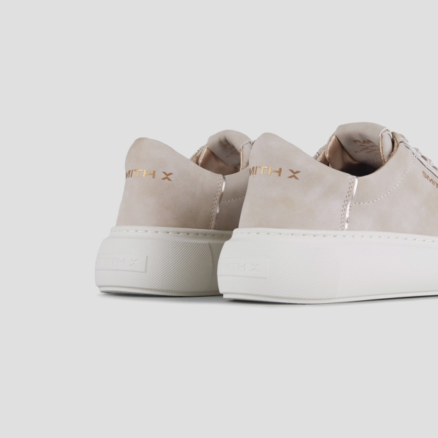 Sneakers Alexander Smith pearl woman in ivory suede and copper laminated details - 4