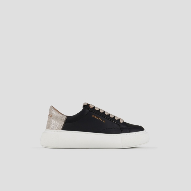 Sneakers Alexander Smith pearl woman in black and ivory cracklè heel - 1