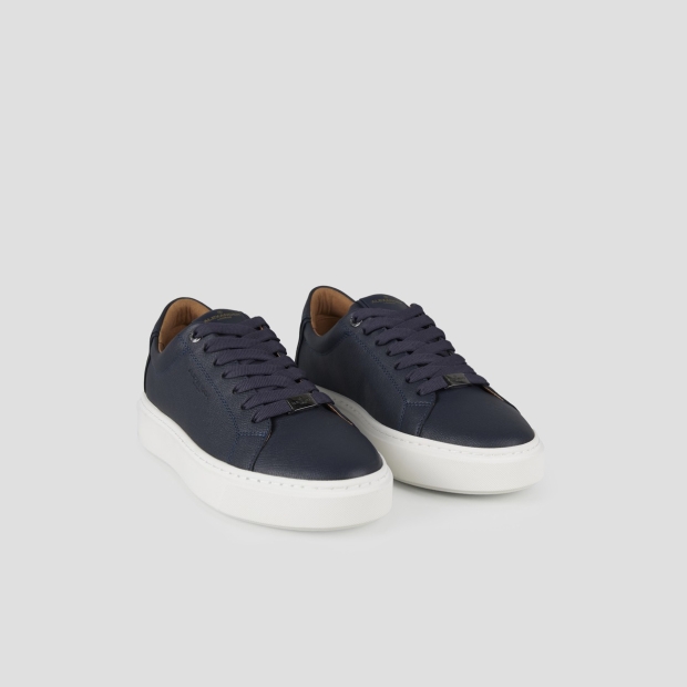 Sneakers Alexander Smith london man in blue palmellato leather - 3