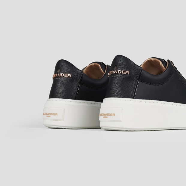 Sneakers Alexander Smith london high woman in black smooth leather and palmellato leather heel - 4