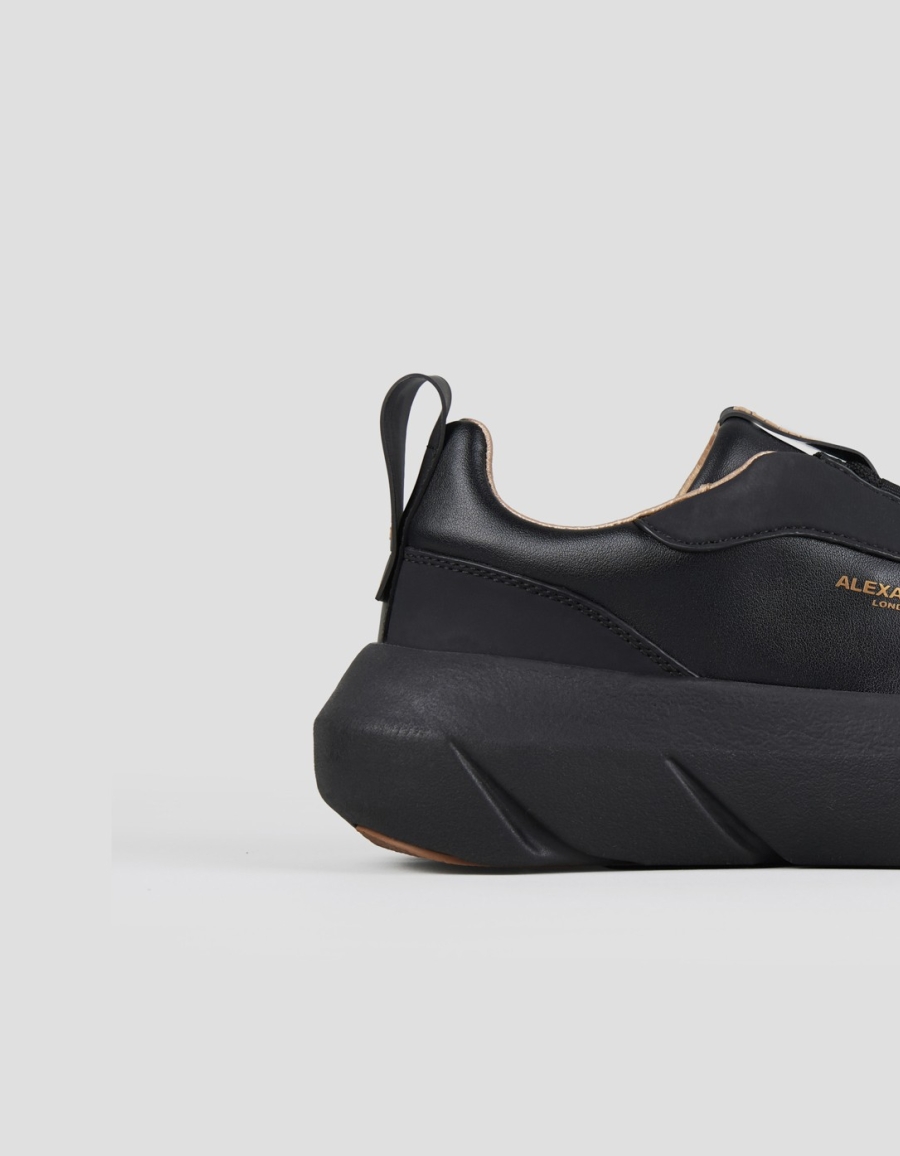 Sneakers Alexander Smith eclipse woman in black nappa and rubberized leather with black sole - 2