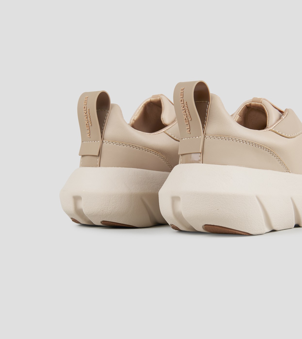 Eclipse Woman in beige nappa and rubberized leather